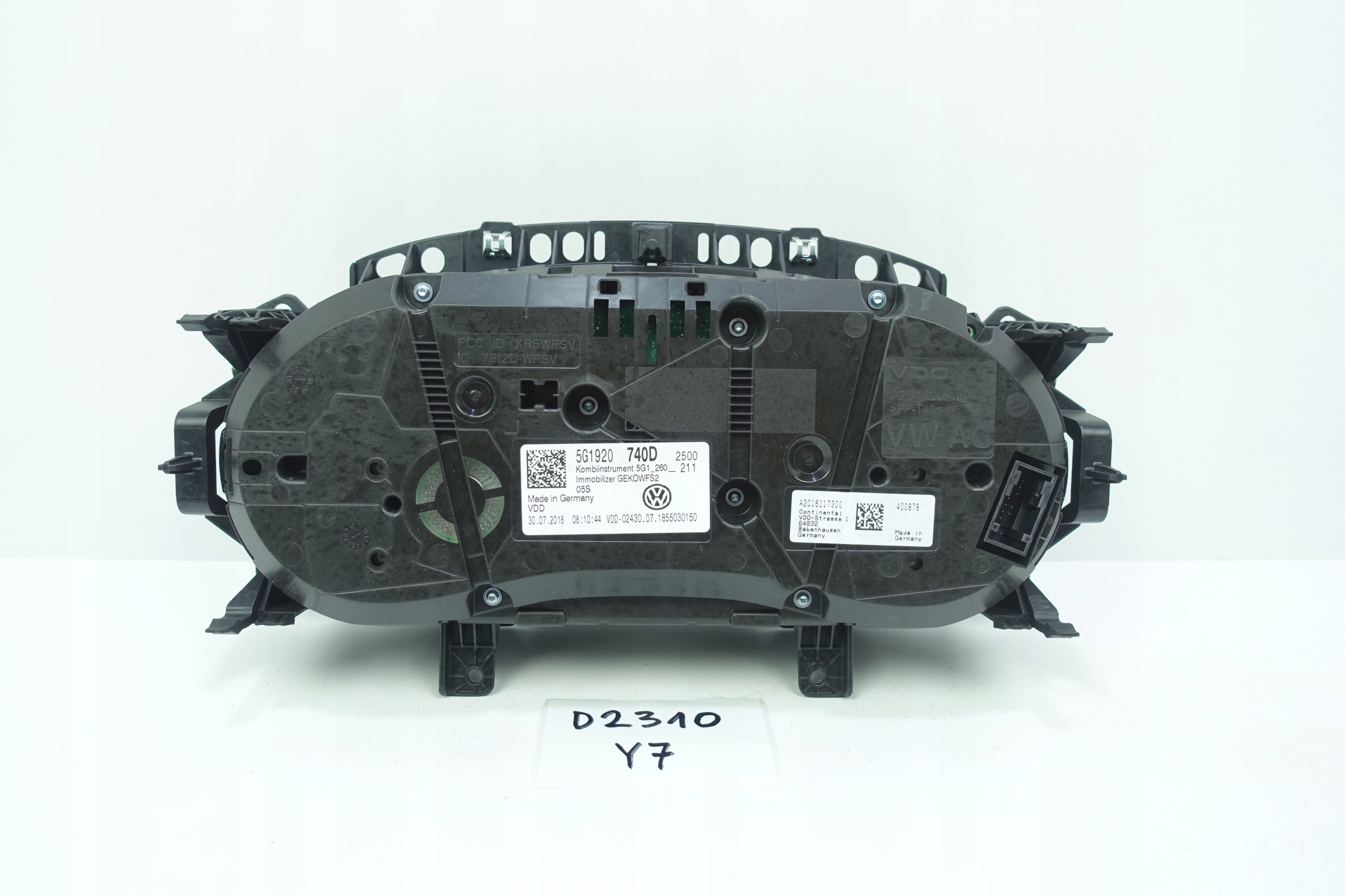 dials dials VW GOLF VII 7 5G 36292KM 5G1920740D