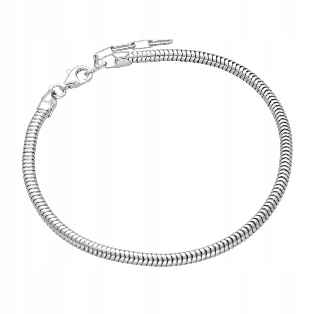 Modulární náramek na přívěsky charms stříbro délka 17 cm