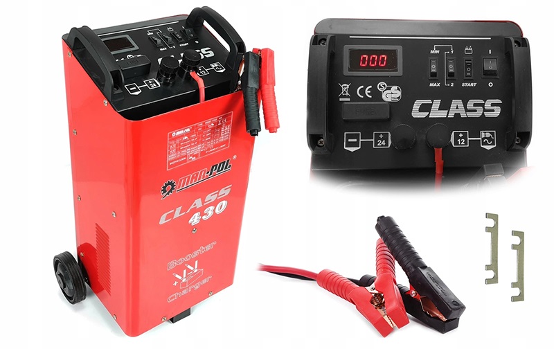 КЛАСС 430A LCD 12V 24V ПУСКОВОЙ ВЫПРЯМИТЕЛЬ