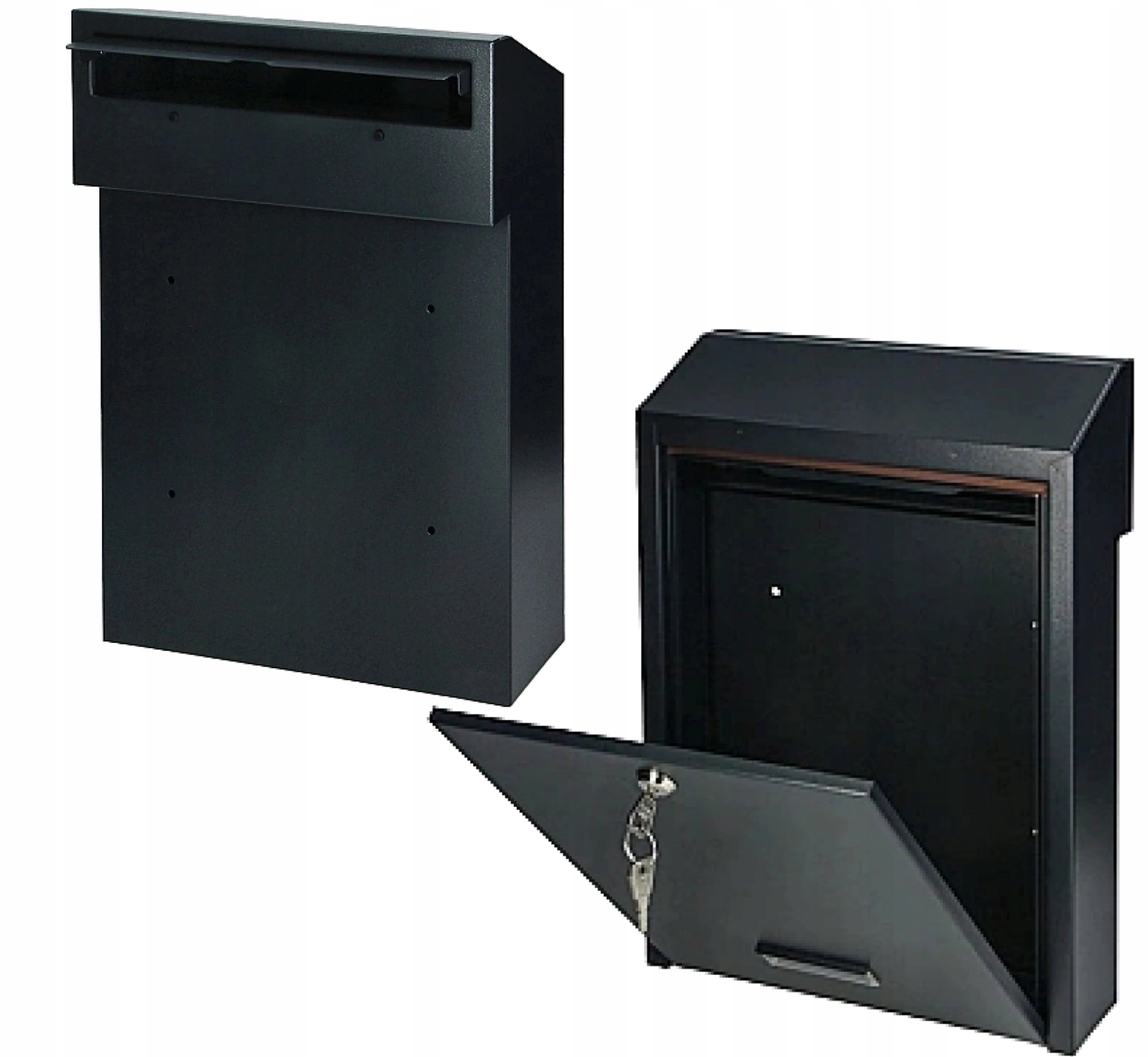 Virone Poštovní schránka Průchozí Fiji C4 na Oplocení Zeď Antracit