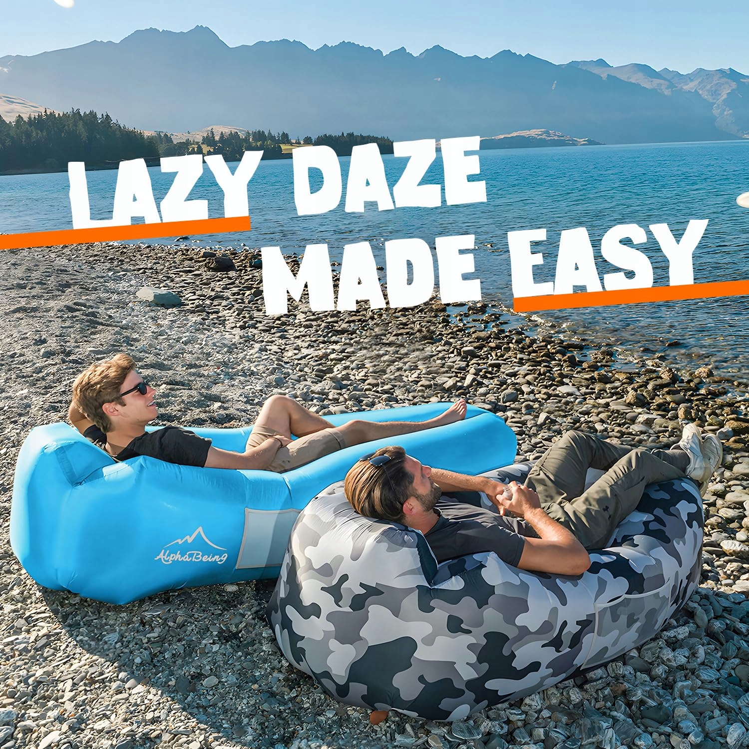 ALPHABEING Nadmuchiwany Leżak Sofa Plażowa Do Kampingu i Ogrodu — miniatura 6