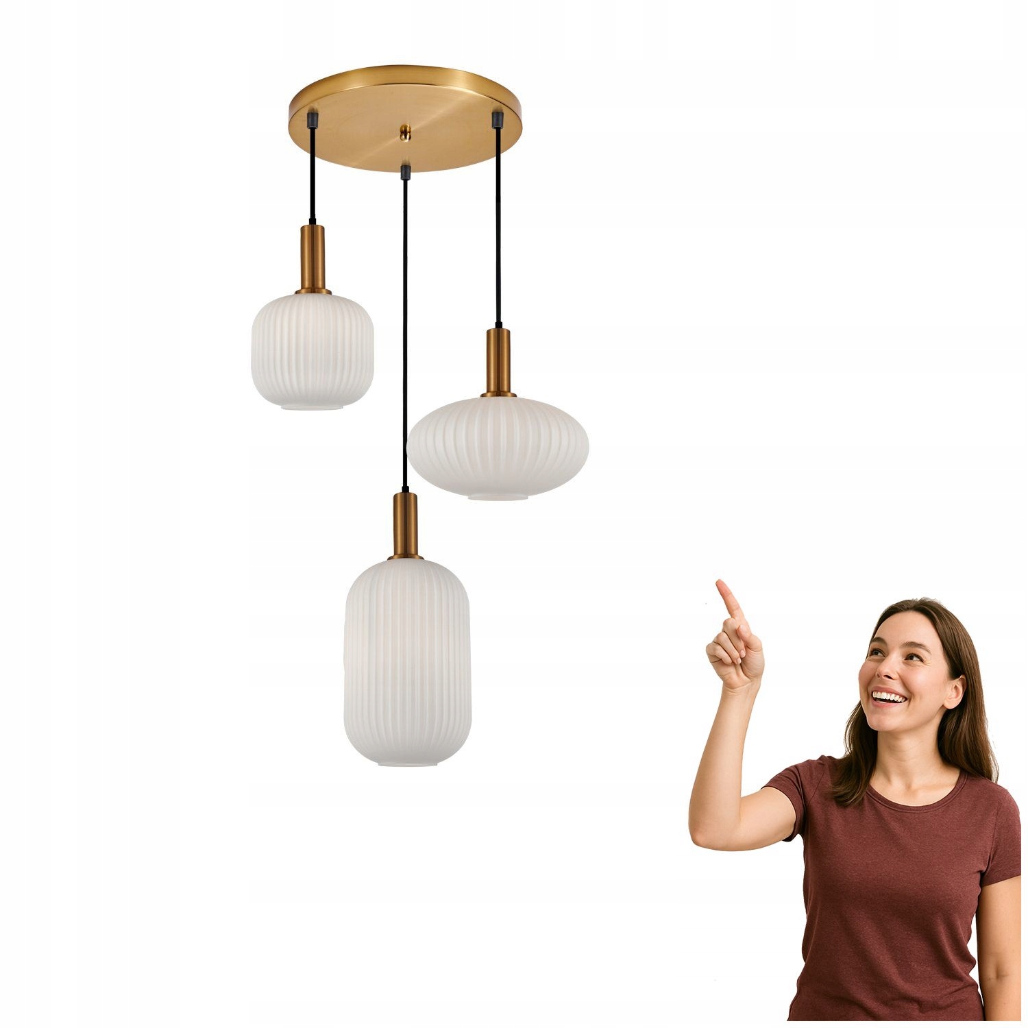 Závesná lampa Della PND-31982-3-GD Italux