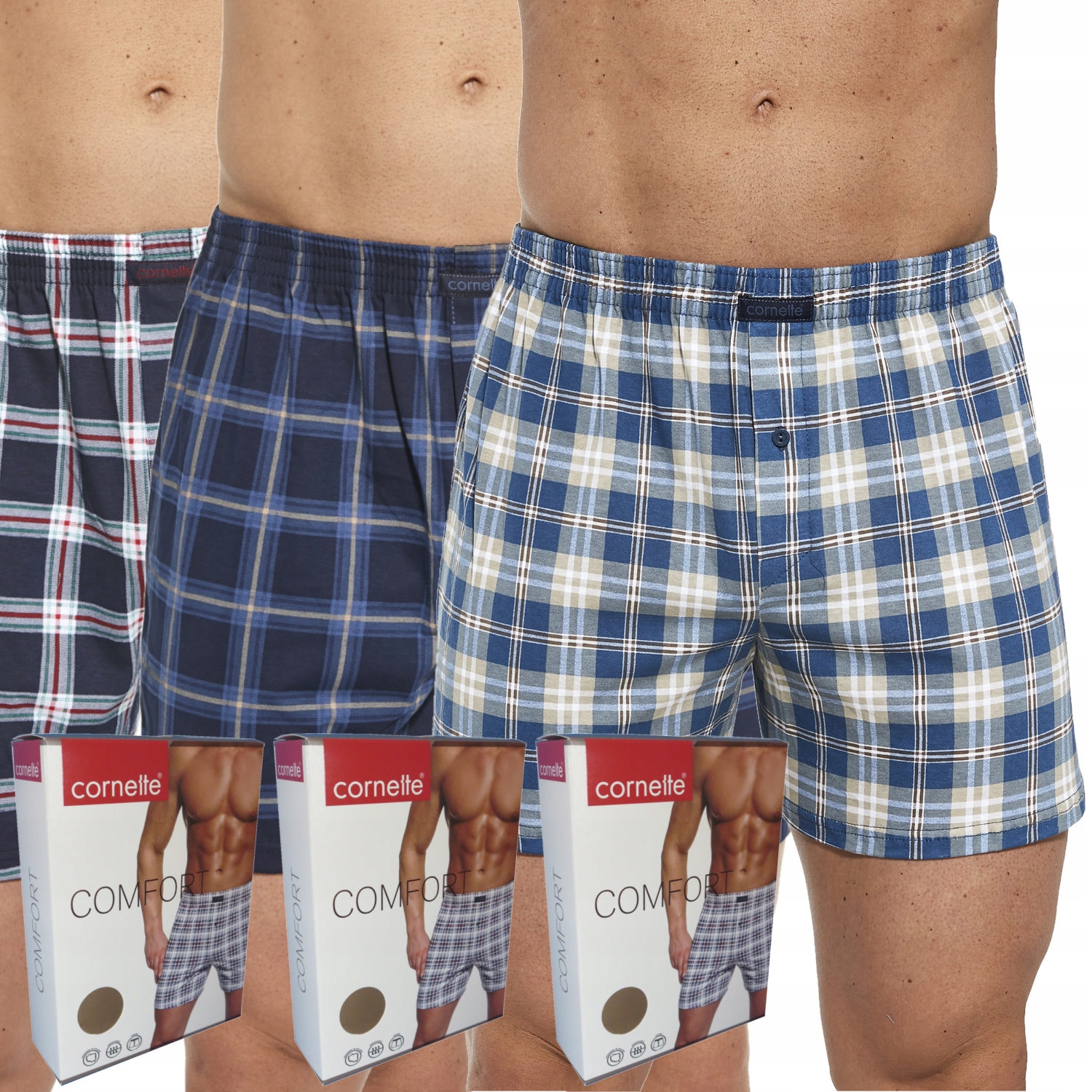 

Cornette bokserki Comfort luźne szorty 3 pak 3 szt