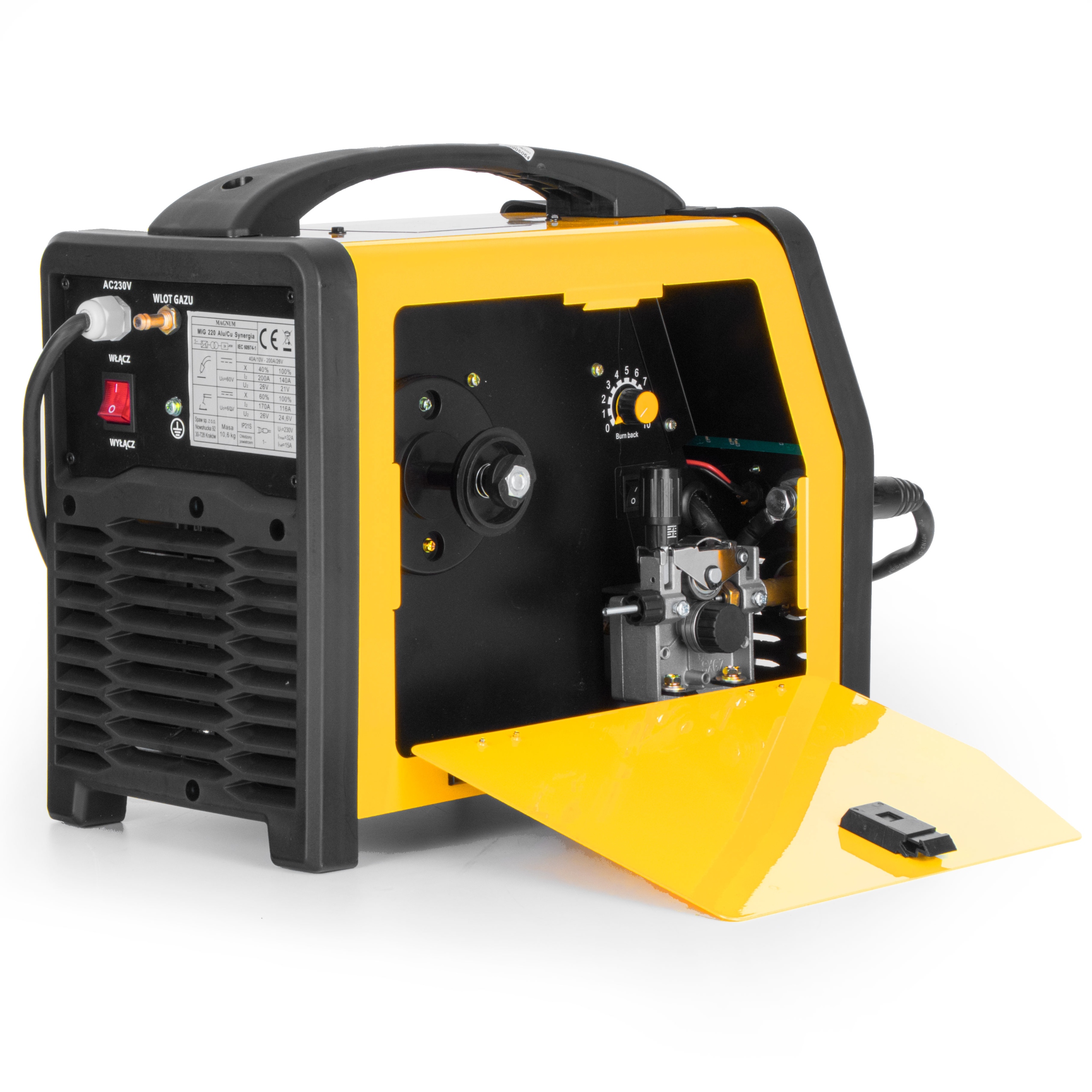 PÓŁAUTOMAT SPAWALNICZY MAGNUM MIG 220 ALU/CU SYNERGIA MMA TIG 230V 200A ALU Waga produktu z opakowaniem jednostkowym 19 kg