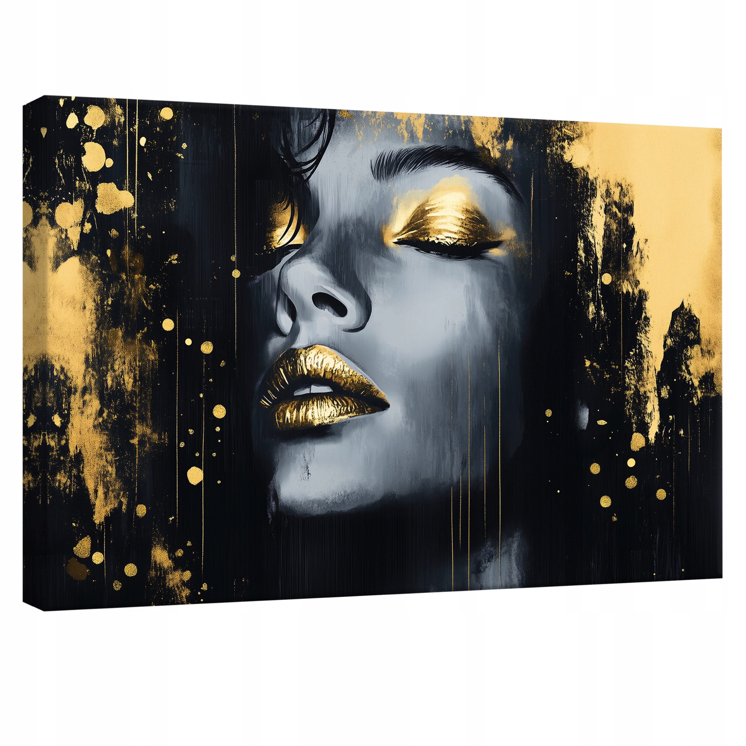 Obraz 120x80 Žena zlato portrét krása smyslnost luxus umění