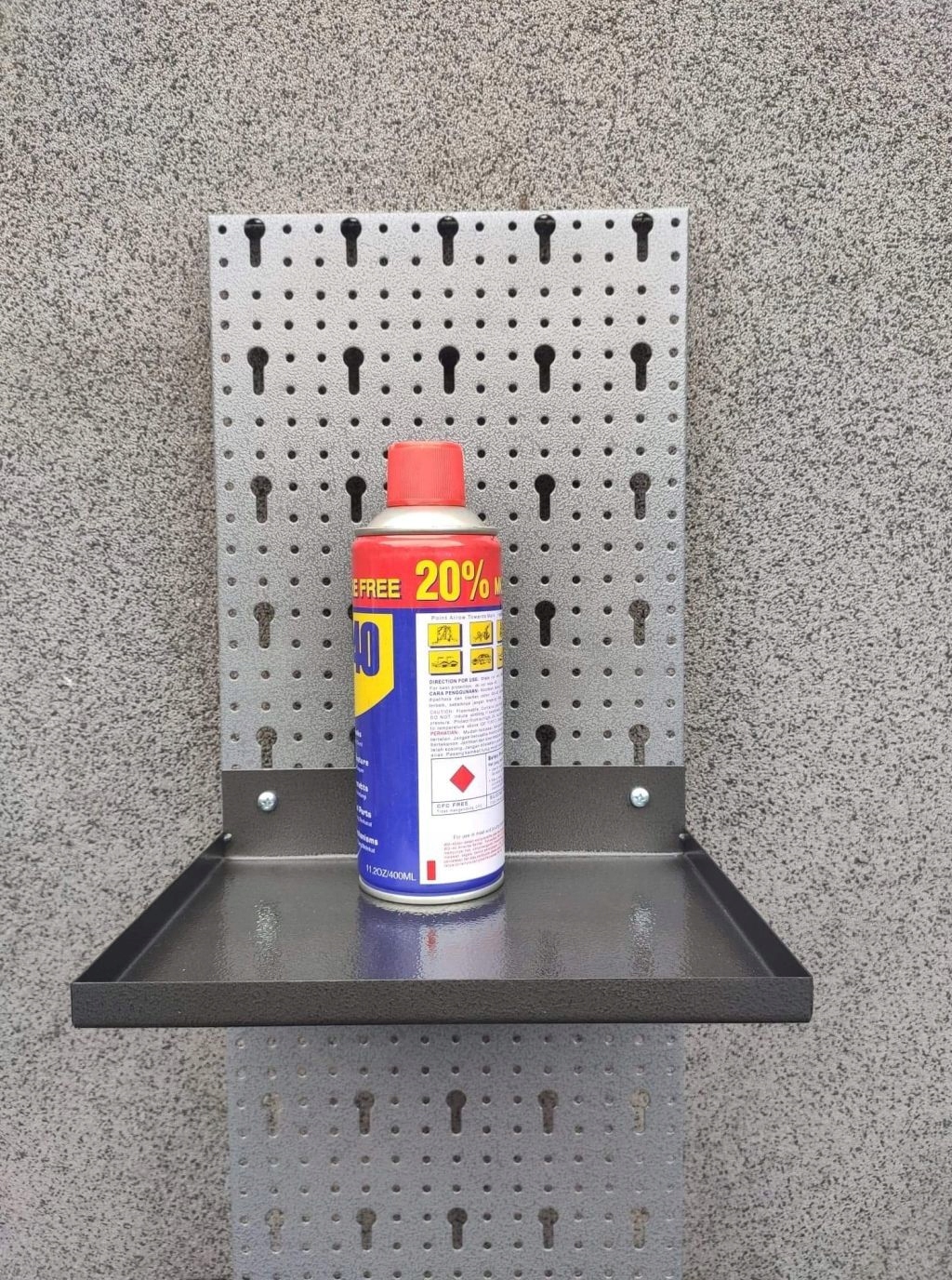 PÓŁKA NARZĘDZIOWA BLASZANA CZARNA 22,5 X 17 CM