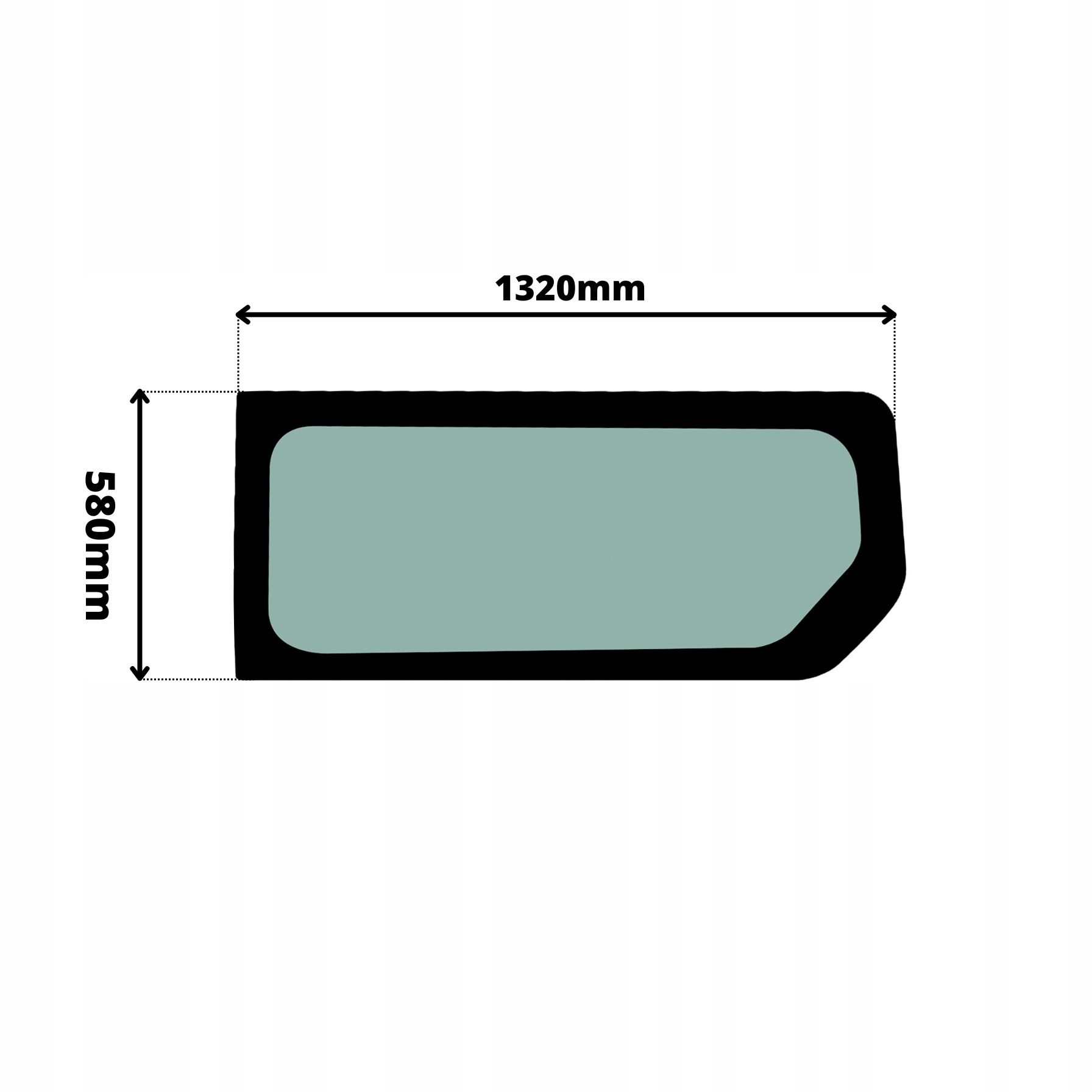 SZYBA BOCZNA LEWA TYLNA LONG RENAULT TRAFIC III 3