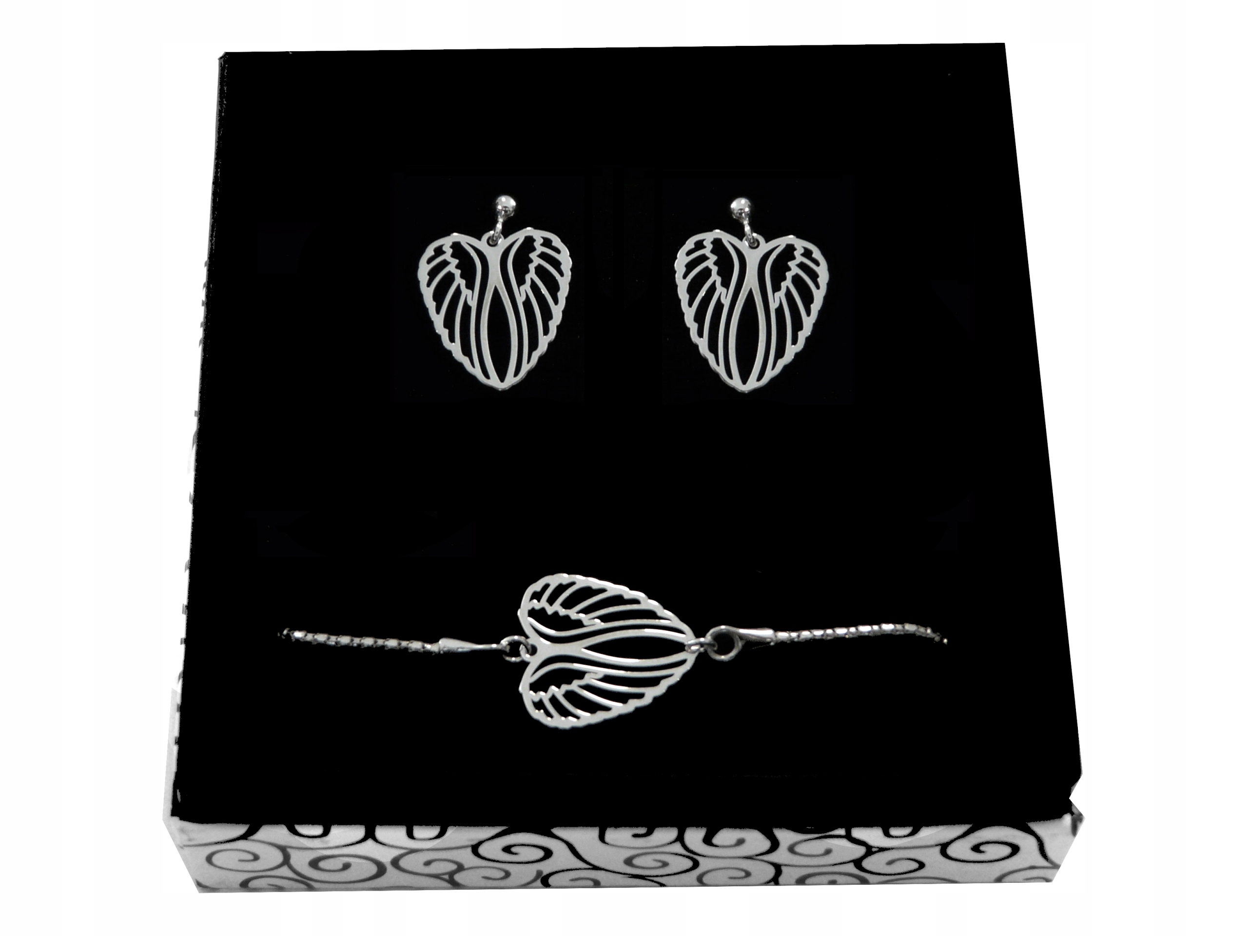 

Srebrny Komplet Serce Skrzydła Anioła srebro 925