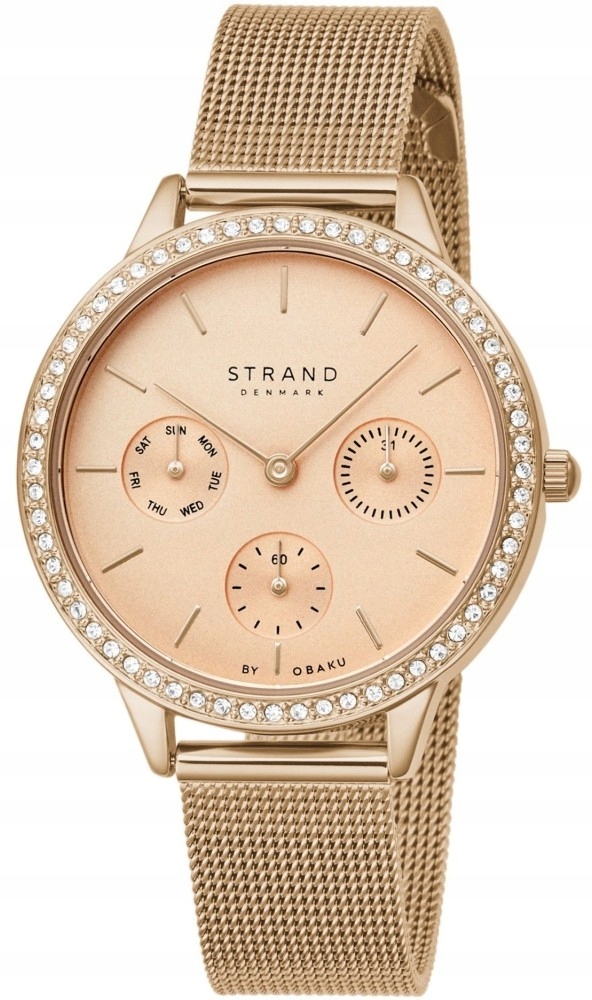 Nové originální dámské hodinky Strand by Obaku S704LMVVMV zlaté, krabička