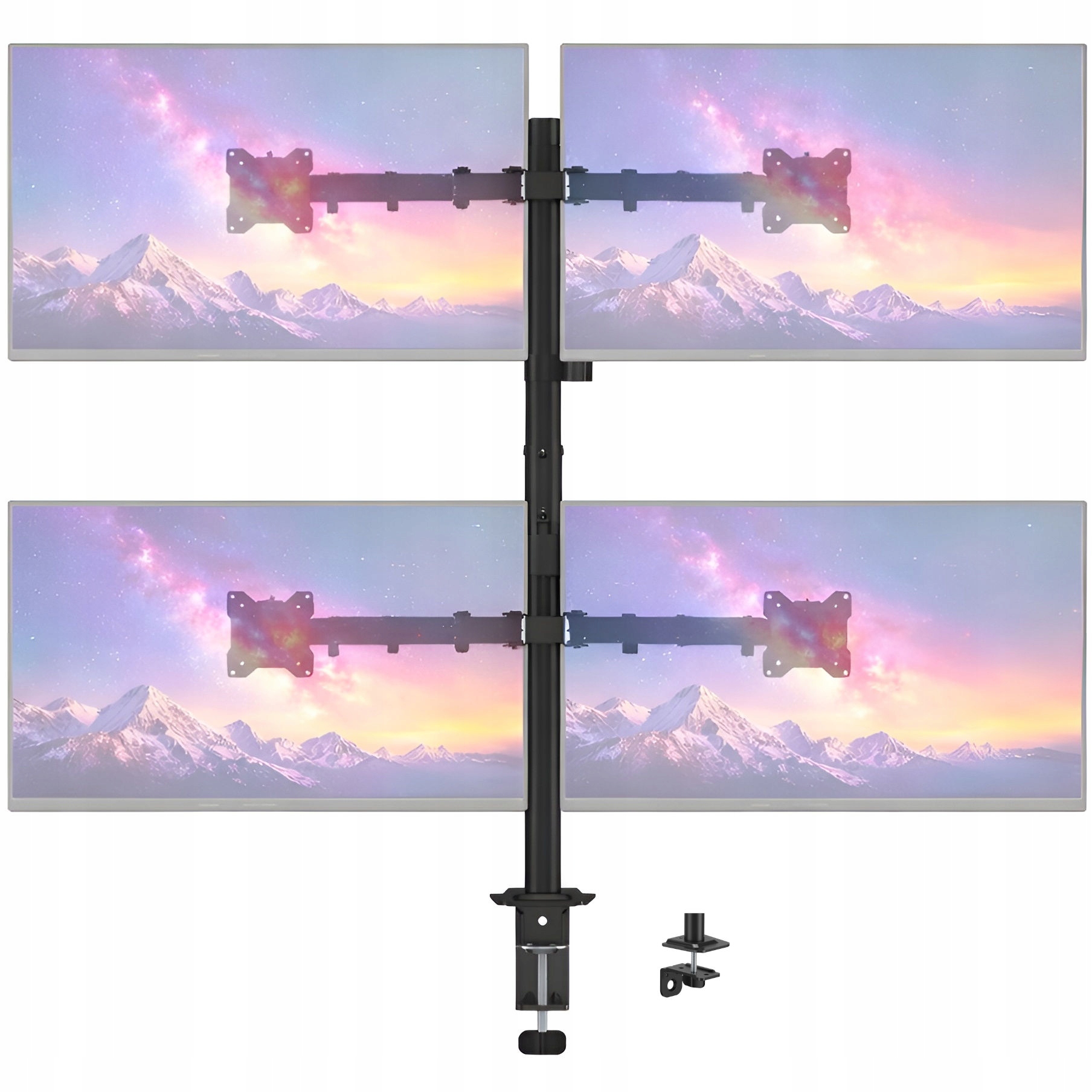 Wieszak Vesa Uchwyt Biurkowy Do 4 Monitorów 17-32" Regulowany Biurowy