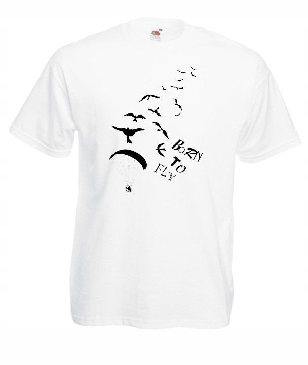 

XXXL Koszulka Męska Lotnia Paralotnia Born To Fly