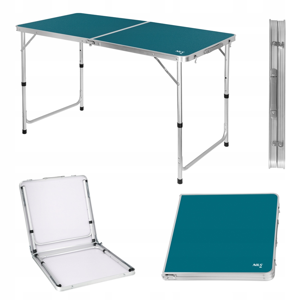 Kempingový zahradní cateringový stůl velký 120 x 60 cm skládací, turistický