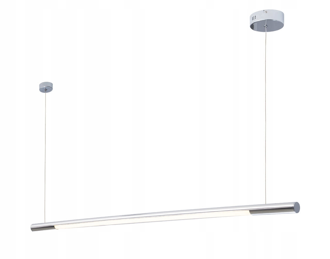 Chrómová podlhovastá Led lampa Organic Horizon nad halou