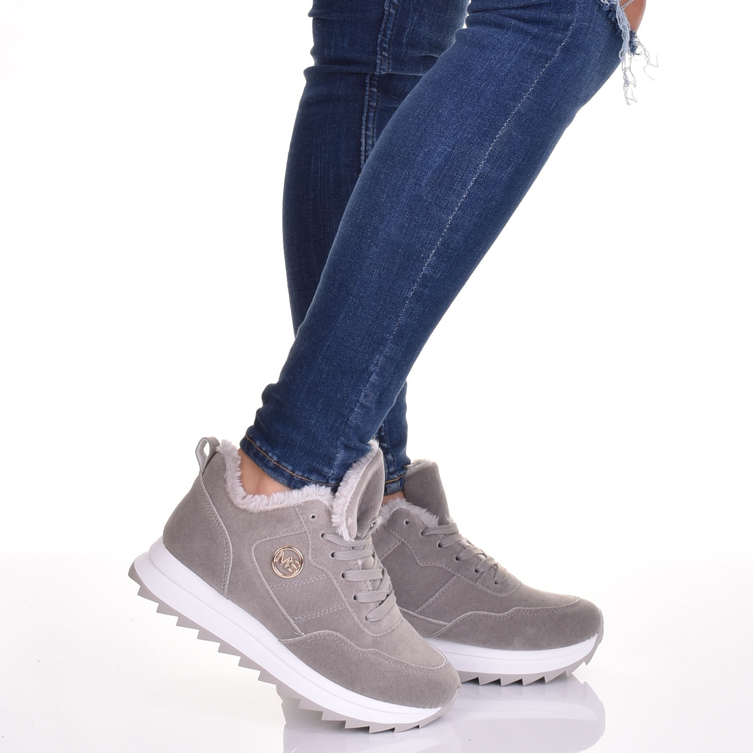 ŚNIEGOWCE DAMSKIE OCIEPLANE BUTY ZIMOWE MODNE NISKIE FUTERKO Marka bez marki