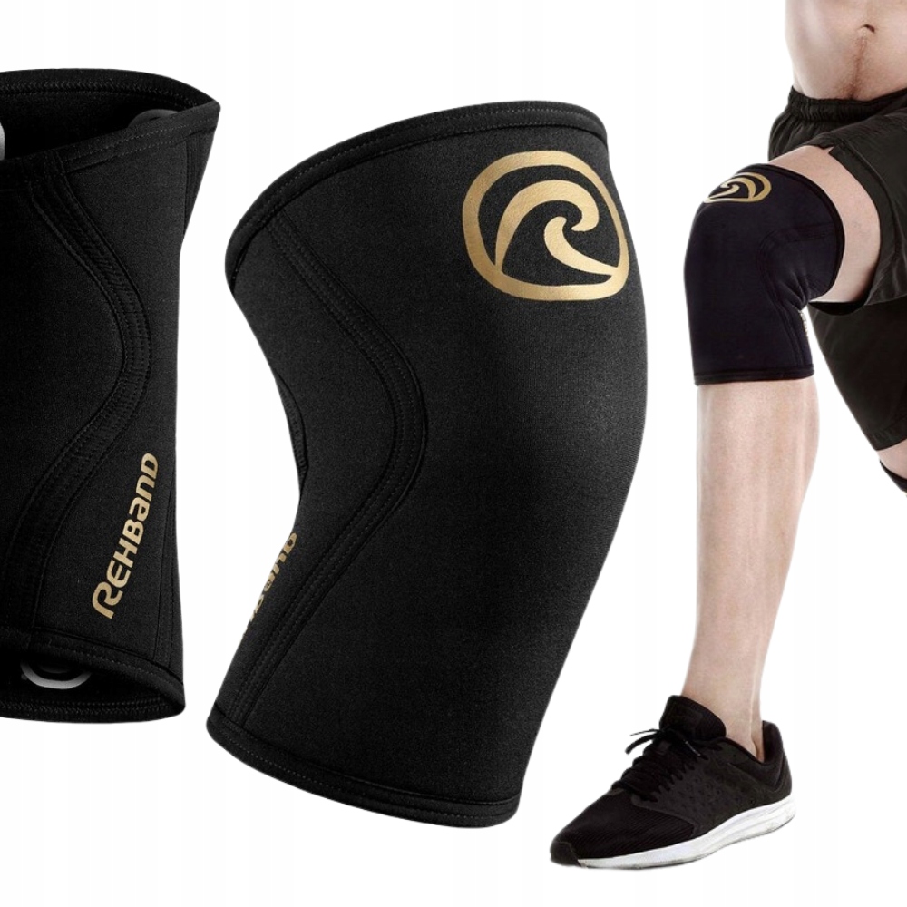 Stabilizator na kolano Rehband 5 mm Rx Line Champions Edition Gold XXL