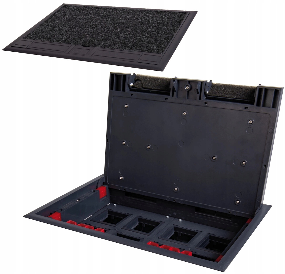 Podlahová skrinka Prázdna kazeta Elektrická zásuvka 8x Modul Kancelária+ Kanlux