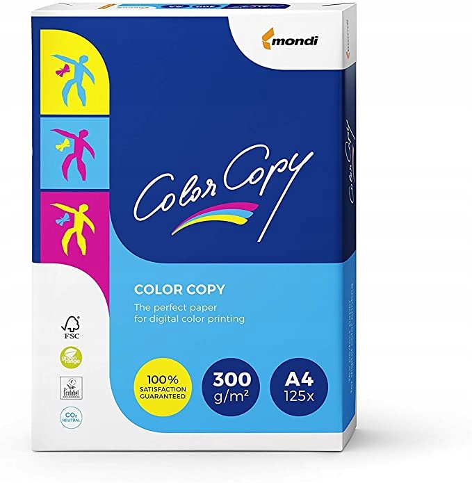 Papier biurowy Color Copy format A4 300g 125 arkuszy • Opinie - Allegro