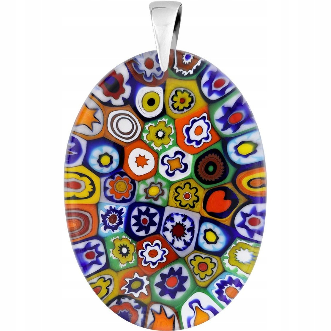 Dámský vícebarevný přívěsek Harf sklo murano