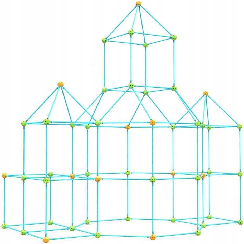SŁOMKI KONSTRUKCYJNE DO BUDOWY DOMKU MOCNO TRZYMAJĄ 132 EL. DŁUGIE RURKI Stan opakowania oryginalne