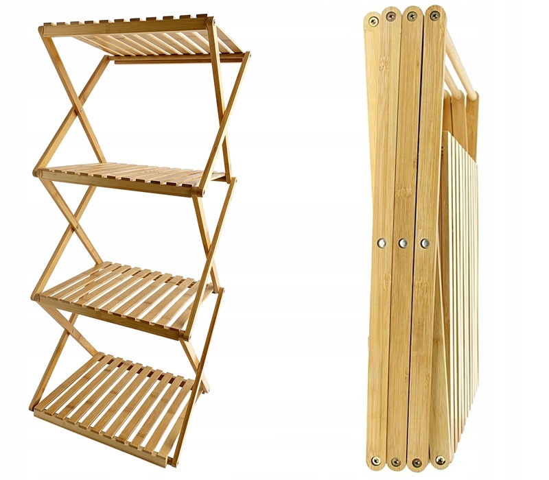 

Regał Półka Bambusowa Składana Łazienkowa Stojąca