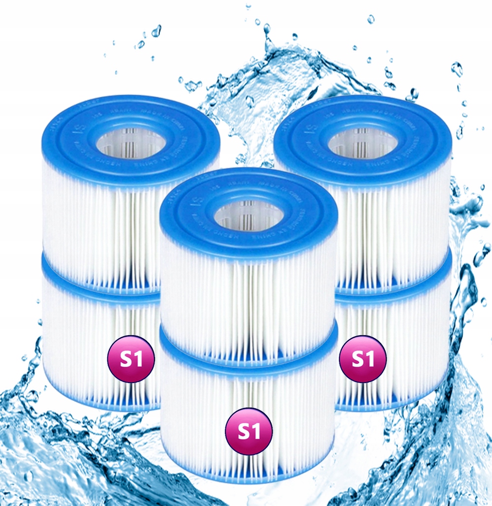 6 x Filtr Bazénového Čerpadla Jacuzzi Intex Filtrační Vložka 29001 Typ S1