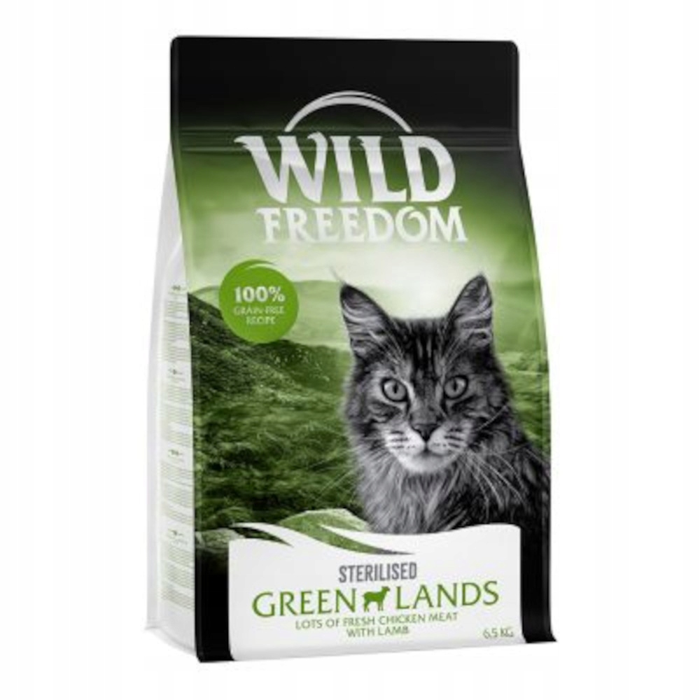 Wild Freedom Adult „Green Lands“ Sterilised, jehněčí maso bez obilovin 6,5 kg