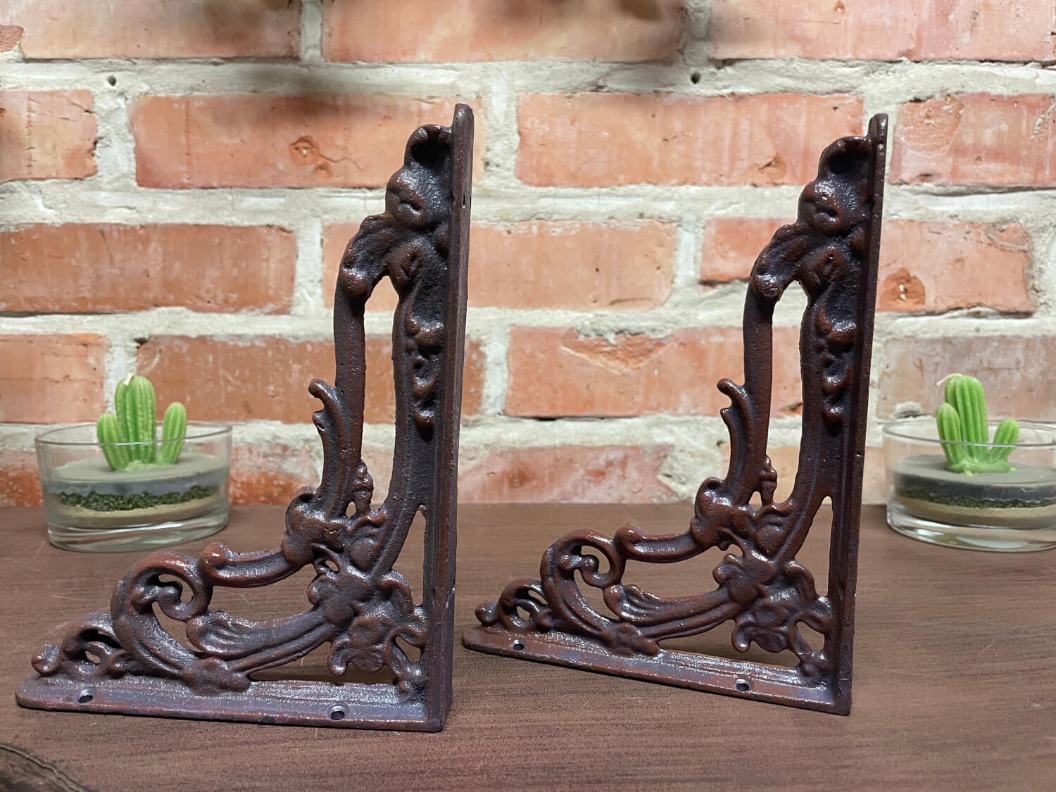 Stylowe Uchwyty do Półki - Retro Brązowe Szerokość 2.2 mm