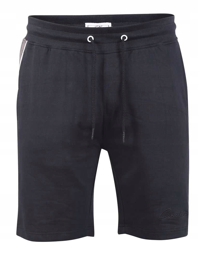 ANDOVER-D555 Černé šortky velké velikosti 2XL