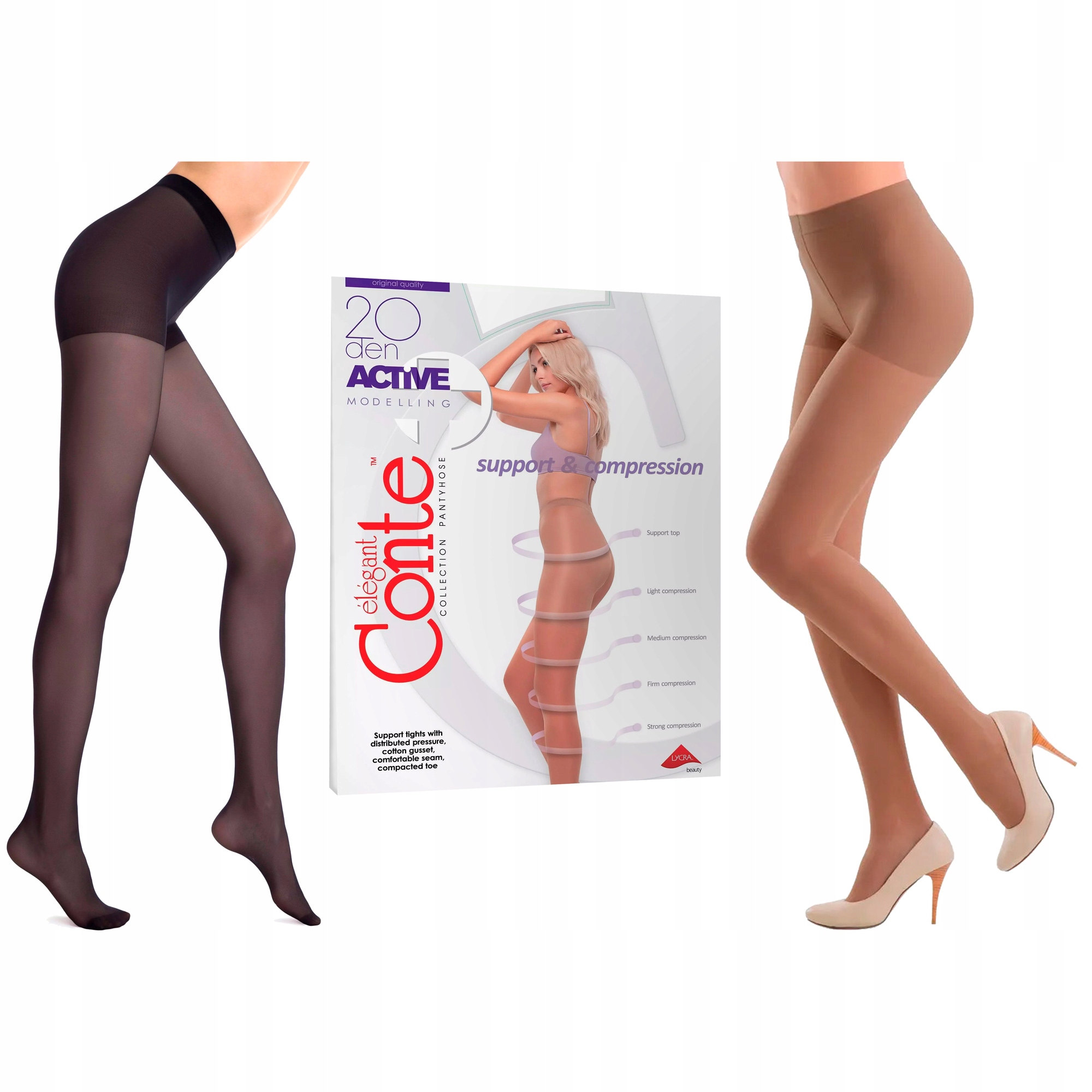 

Rajstopy Lycra Conte Active 20 Den, 1-pak , 2-S