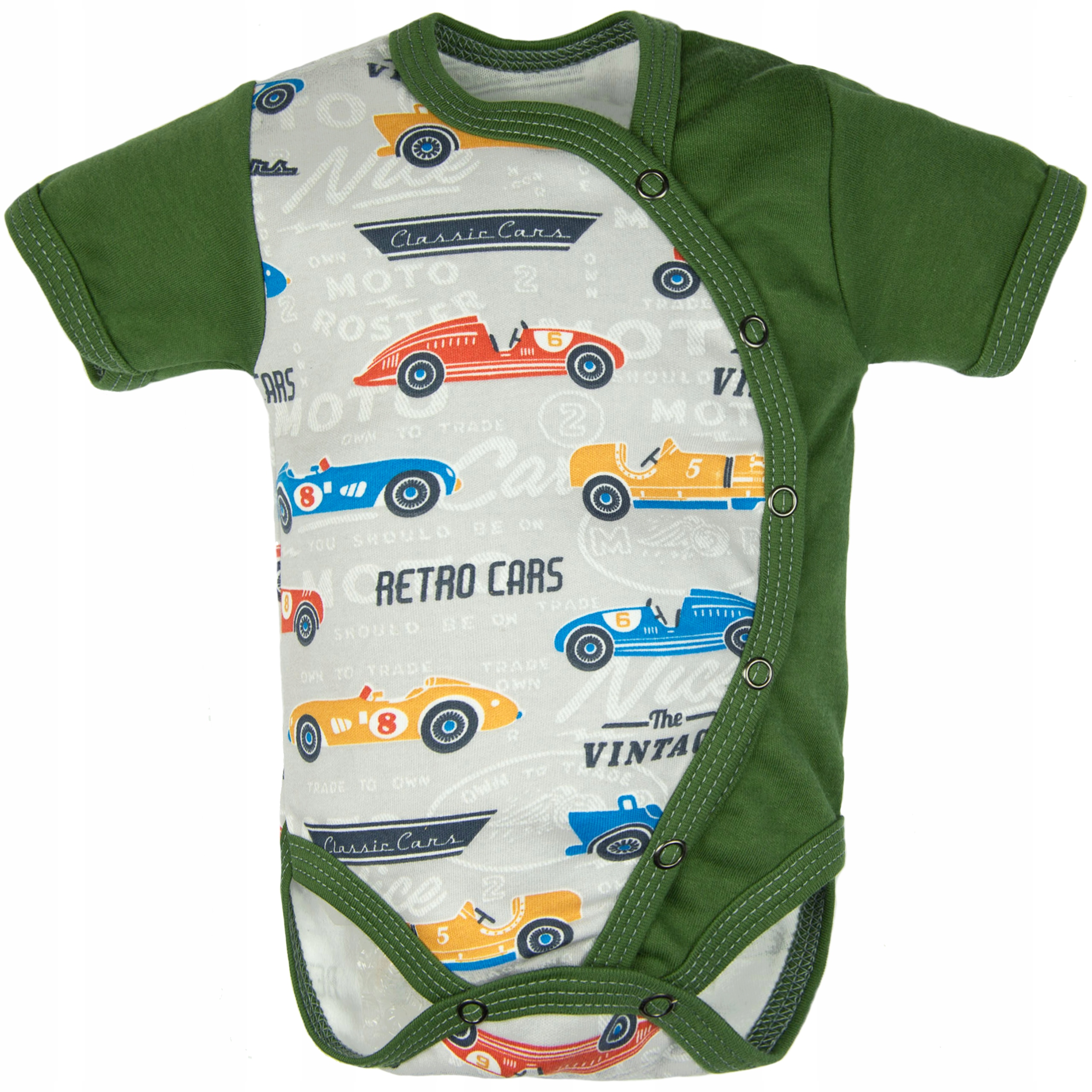 

Body Rozpinane Krótki Rękaw auta retro 62 bawełna