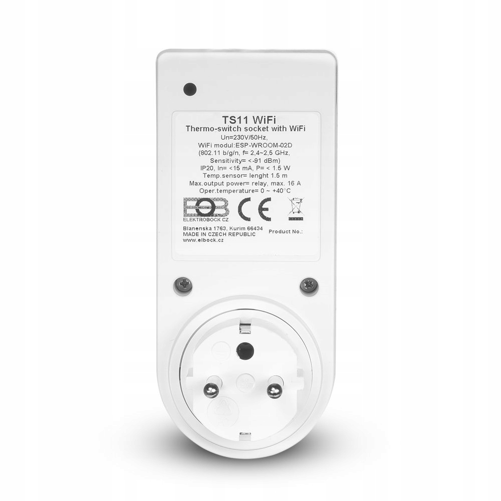Elektrobock TS11 WiFi Programator Gniazdkowy 16A Marka Elektrobock