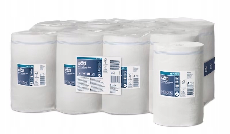 Tork 101221 Ręcznik papierowy Czyściwo M1 2-warstwowy, biały, 11 rolek.