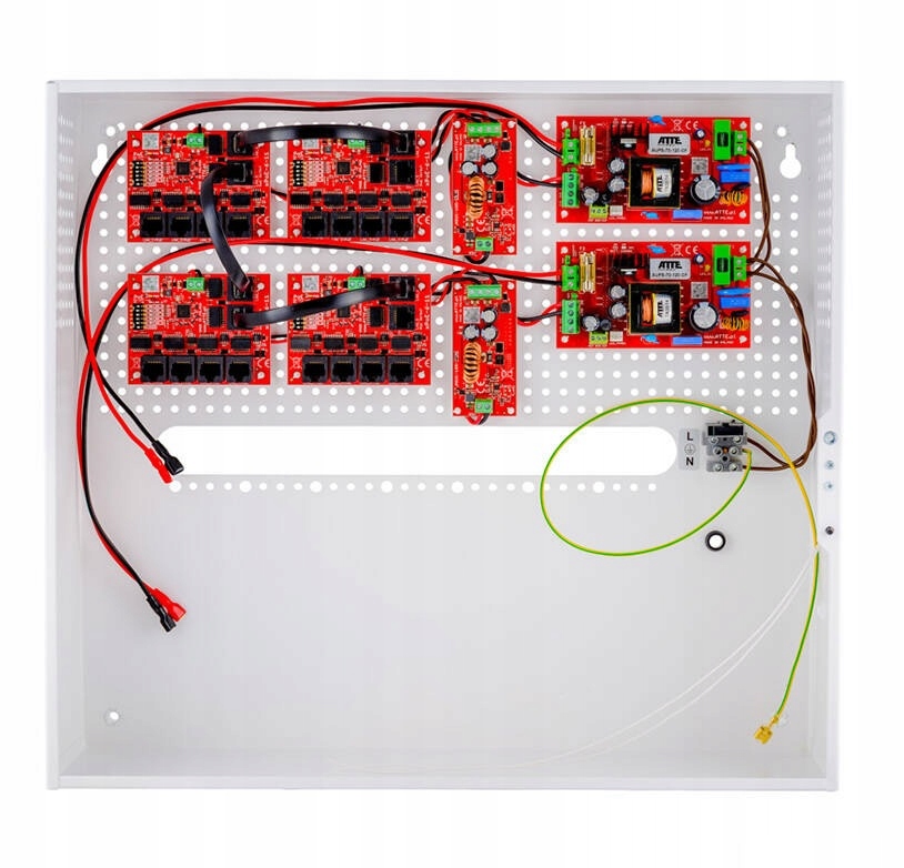 PoE prepínač pre 17 kamier IPUPS-17-11-H Atte Napájací Adaptér