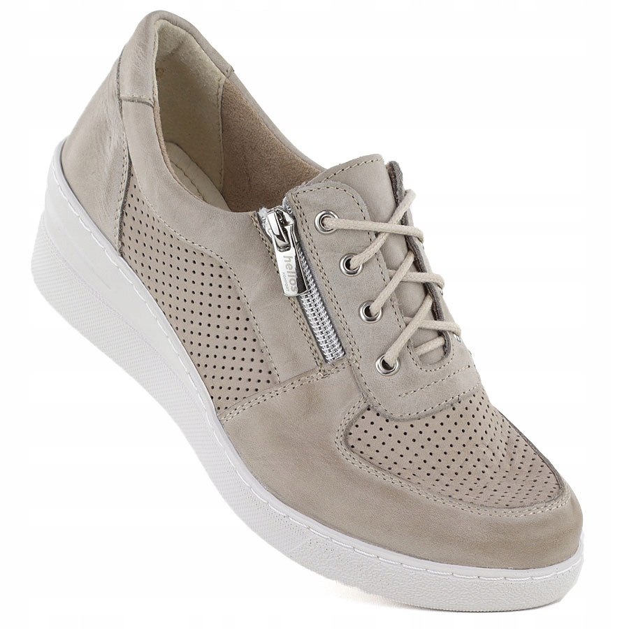 Dámské kožené polobotky na podpatku Helios 460 38