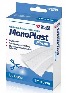 

MonoPlast Plaster Mocny Do Cięcia 1m x 6cm tkanino