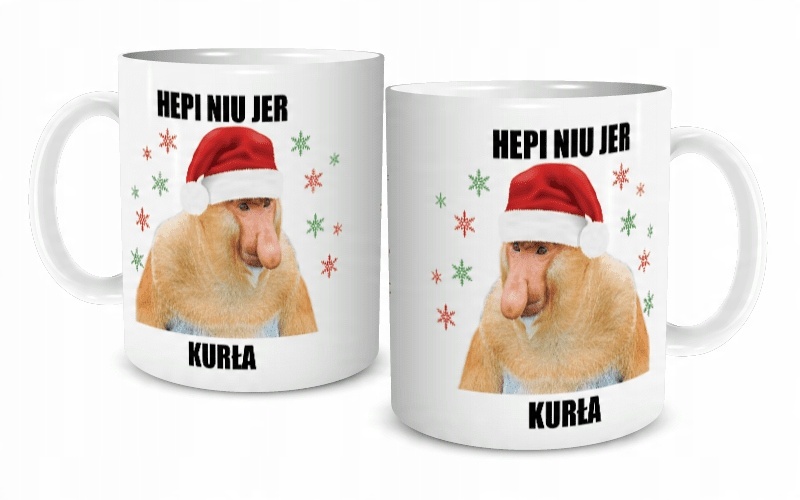 

Kubek Świąteczny Janusz Nosacz Hepi Niu Jer