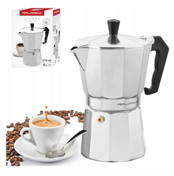 KAWIARKA DO ESPRESSO GRANDE 6 FILIŻANEK FLORINA