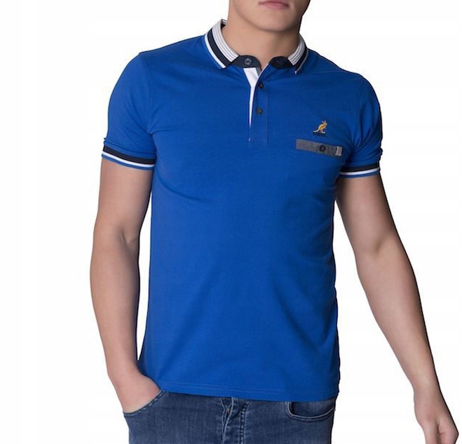 Velká Polokošile Kangol Blue vel 4XL obvod 170 cm
