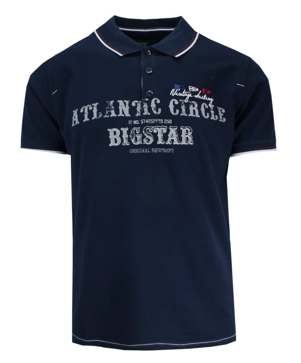 Tmavě modré pánské Polokošile s potiskem L