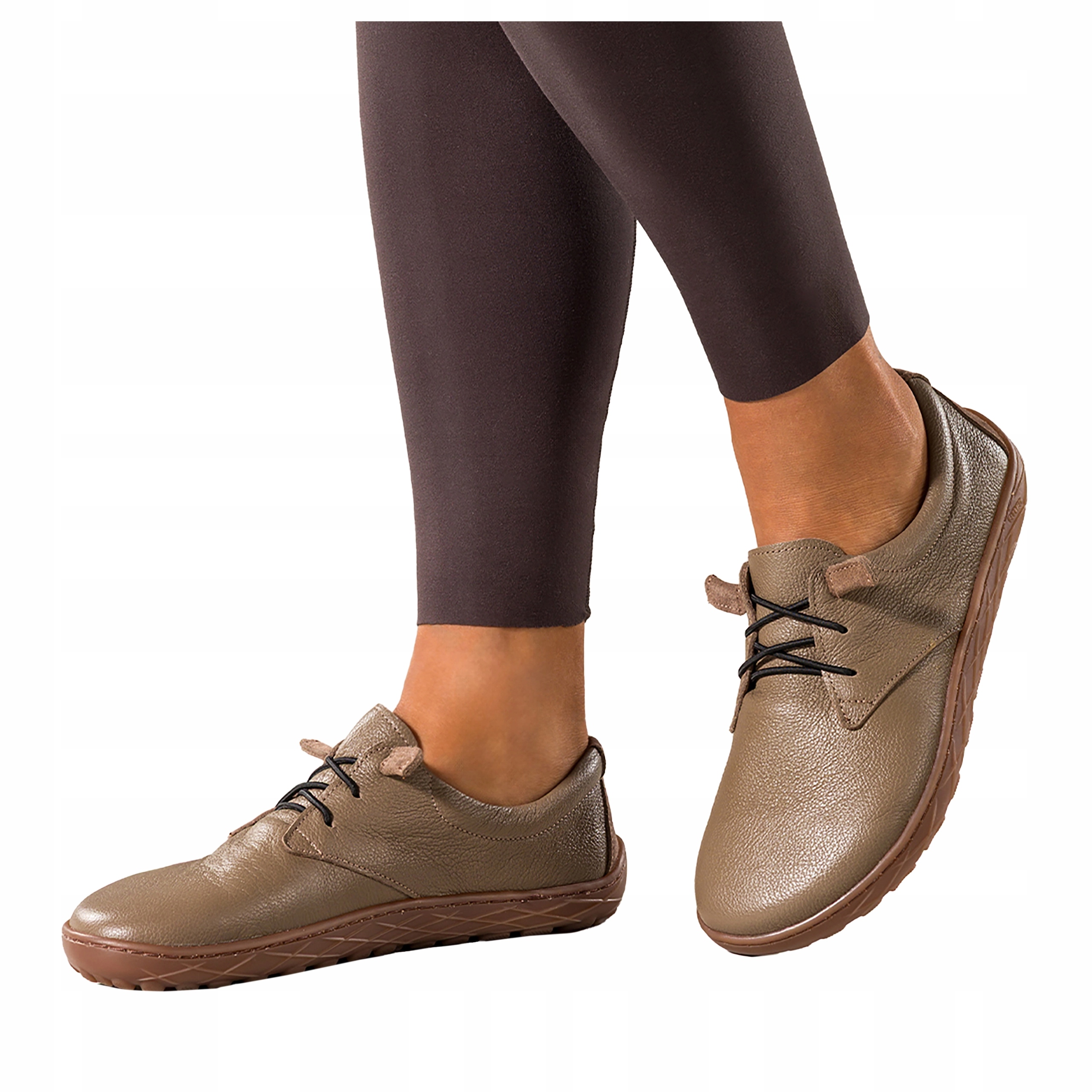 Béžové Barefoot Boty Dámské Kožené Pohodlné Elastické Šněrovací vel. 40