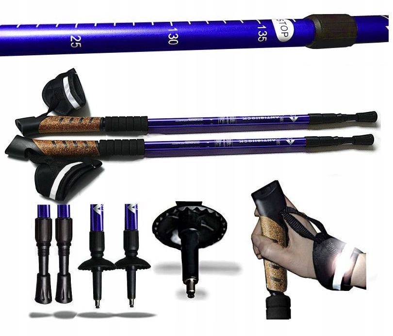 

Kije Lekkie Kijki Nordic Walking Odblask Korek .4