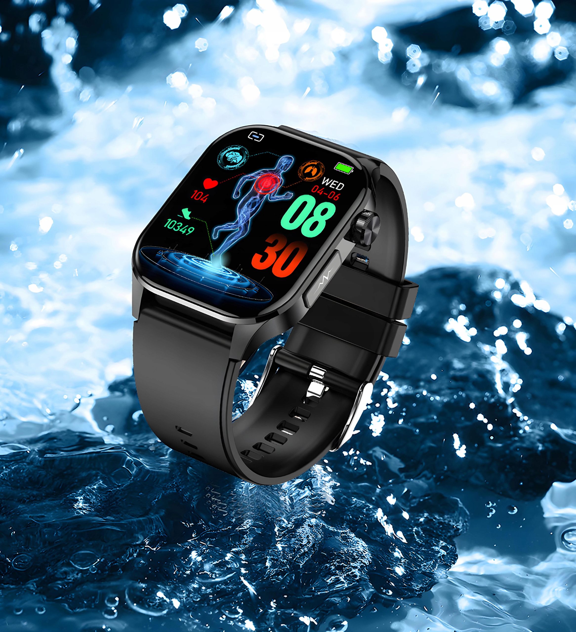 ZEGAREK KARDIOWATCH EKG CIŚNIENIE POMIAR CUKRU FUNKCJA ROZMÓW ANALIZA KRWI Kompatybilność systemowa Android iOS