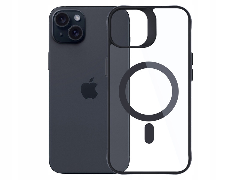 Etui Xline Satin Guardx do Apple iPhone 15 Przezroczysto-czarny