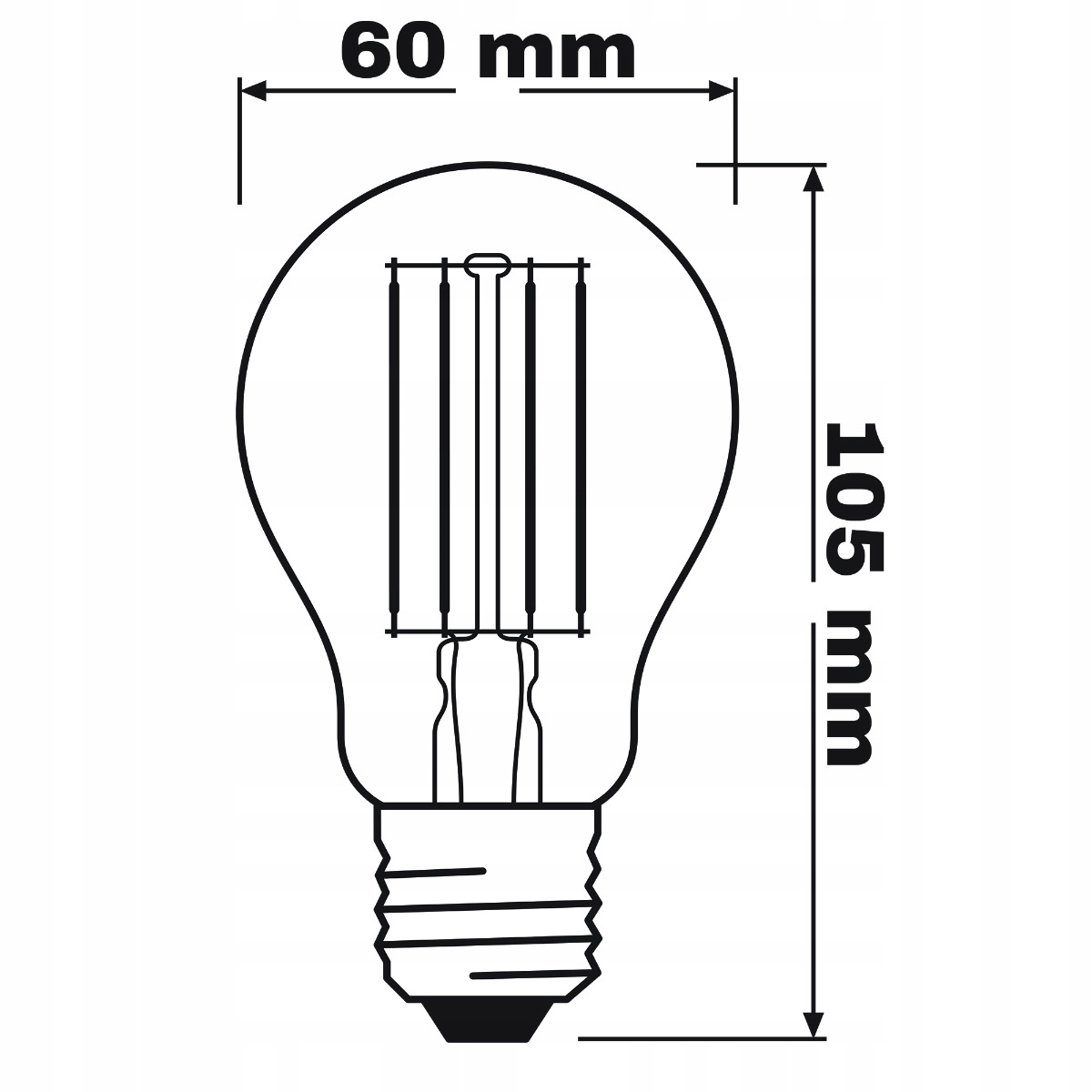 Żarówka LED E27 A60 7,5W 75W 4000K FILAMENT OSRAM Rodzaj LED