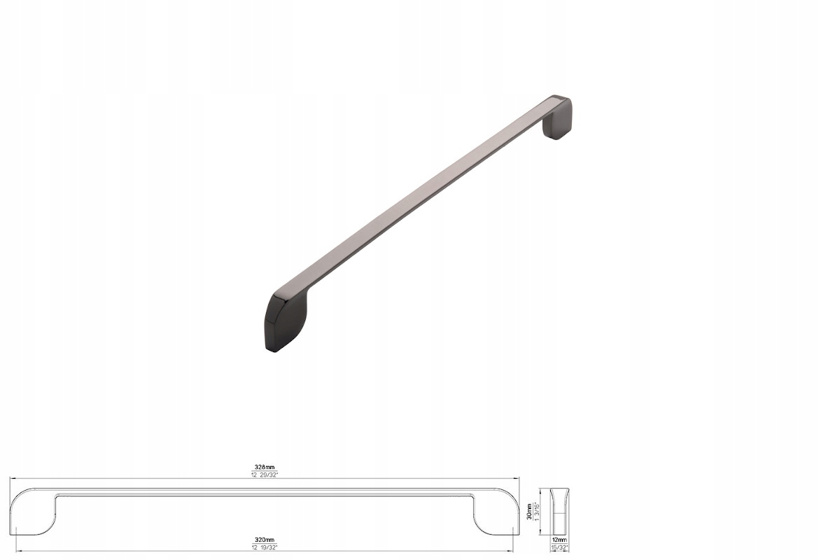 Nábytková úchytka Siro 2391-328ZN16 antracit lesklá