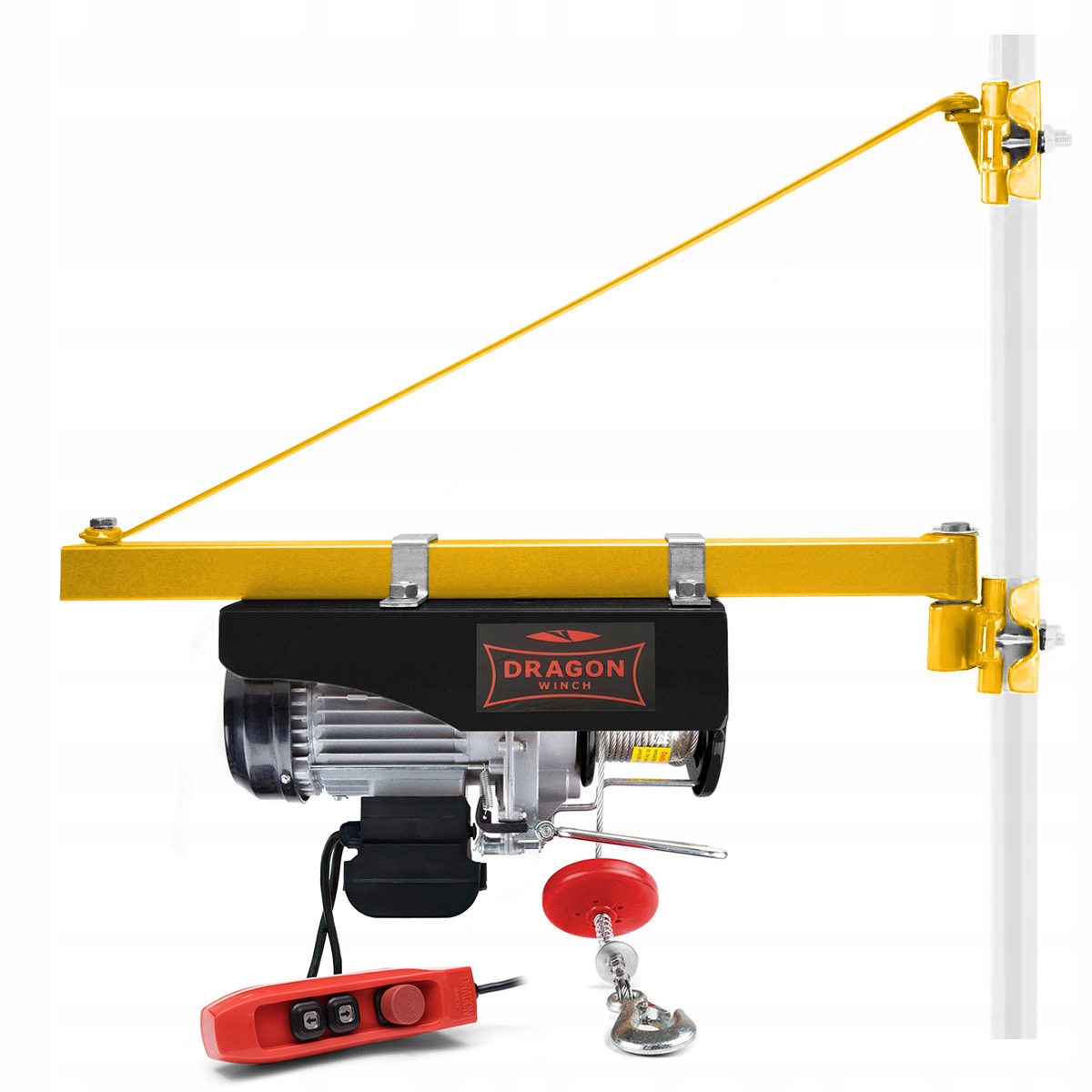 Elektrický Lanový Navijak 800 kg 230 V +rameno stavebný navijak 0,8 Tony