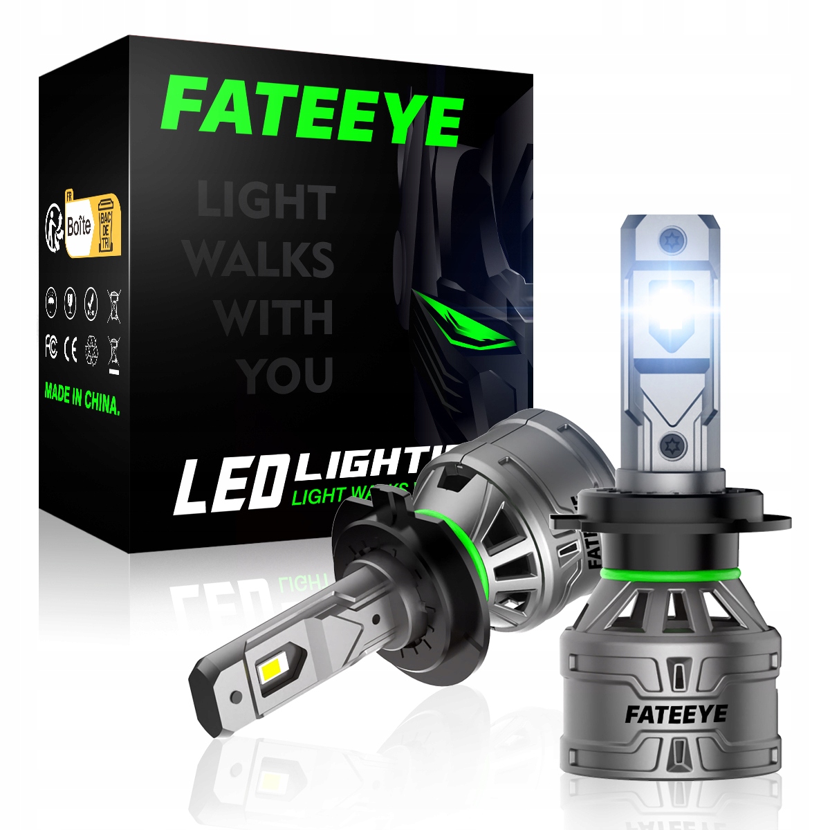 

Żarówki Led H7 Fateeye 120W 6000K Mocne Canbus
