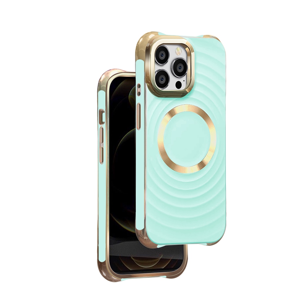 Nakładka Circle Glam Mag do iPhone 14 Pro 6,1" miętowa Tfo
