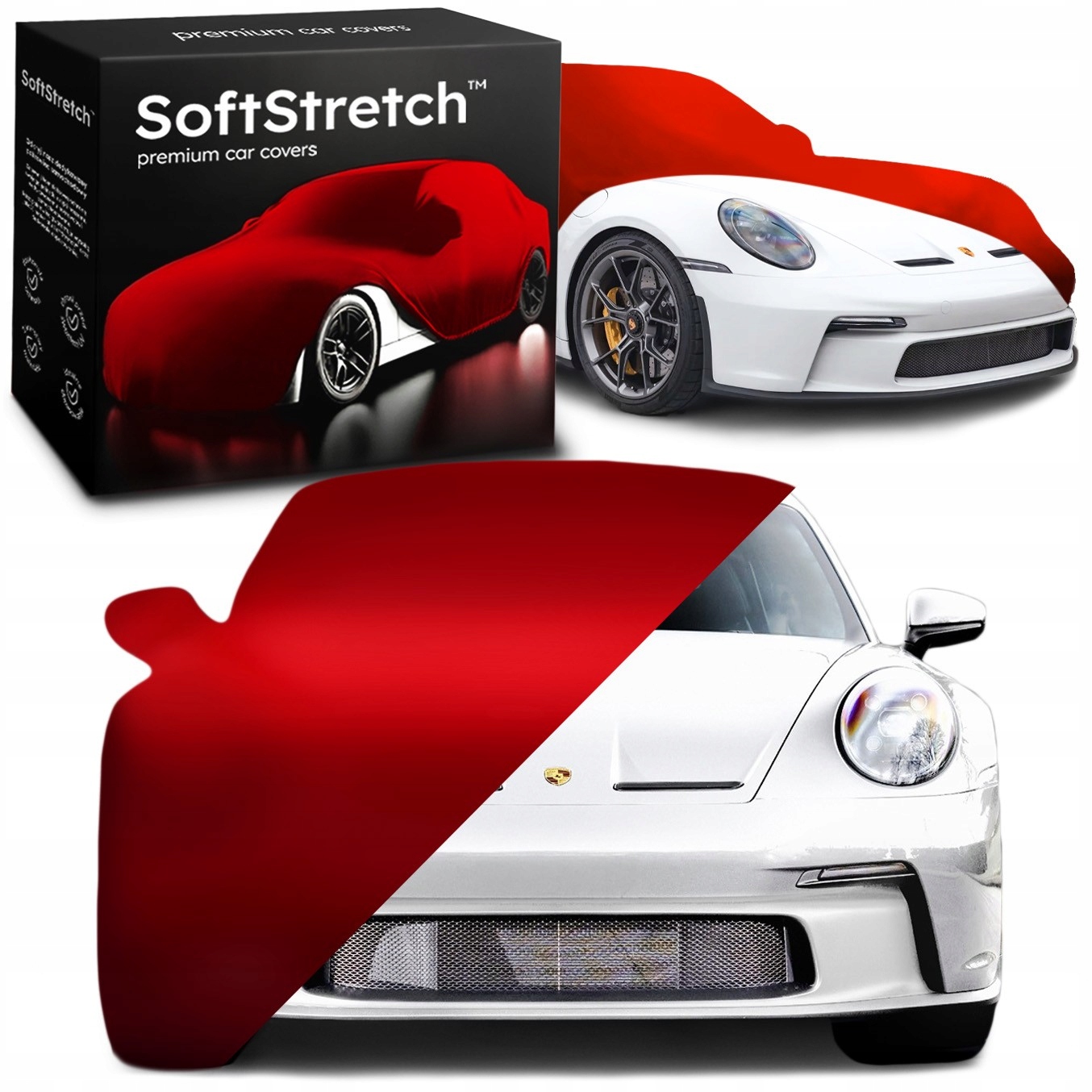 Autopoťah SoftStretch pre Porsche 911 GT3 992 červený
