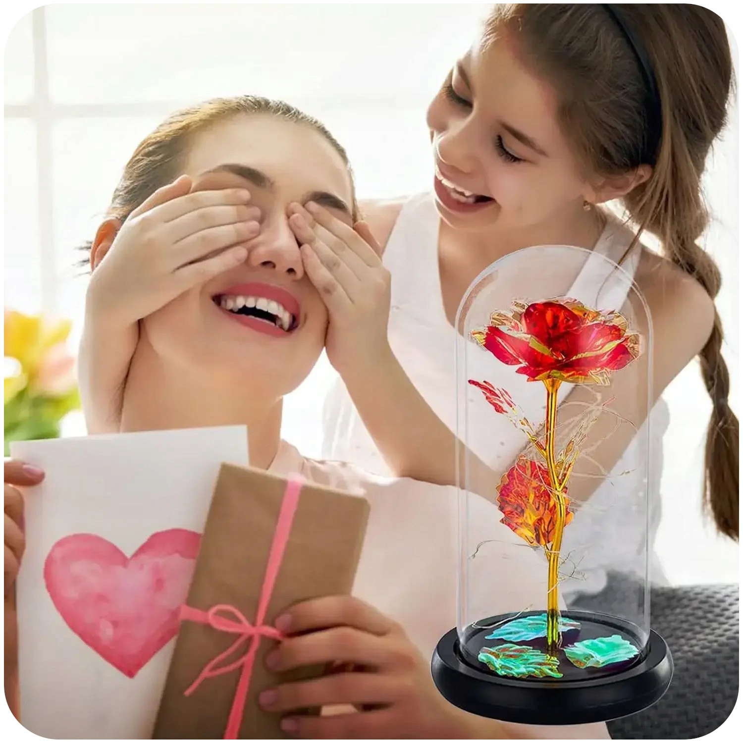 DUŻY MIŚ Z RÓŻ+WIECZNA RÓŻA W SZKLE ŚWIECI+ŚWIECZKA ZAPAC ZESTAW NA PREZENT Marka inna